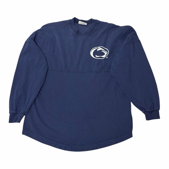 Spirit Tops - Spirit Penn State Navy Spirit Jersey White Puff Paint Shirt Size XS